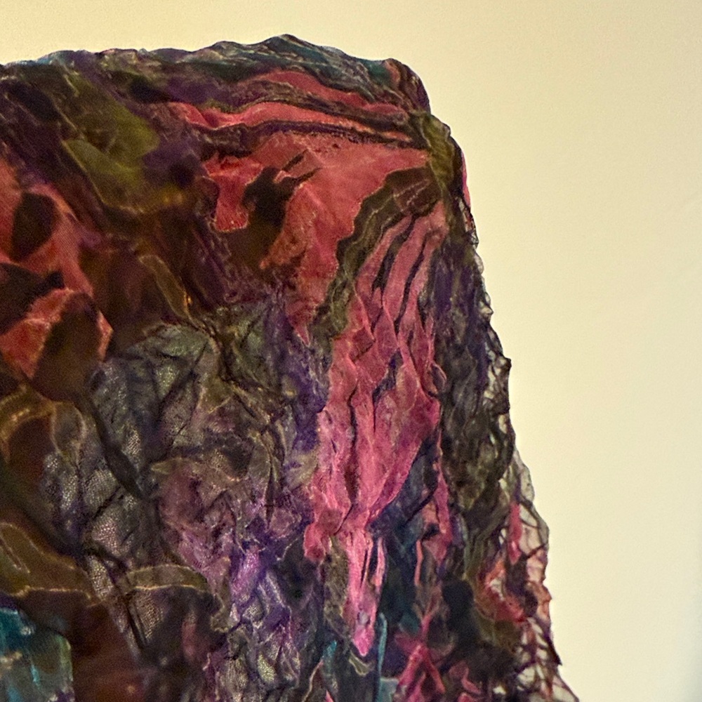 Multicolor Textured Scarf - Picture 6 of 7